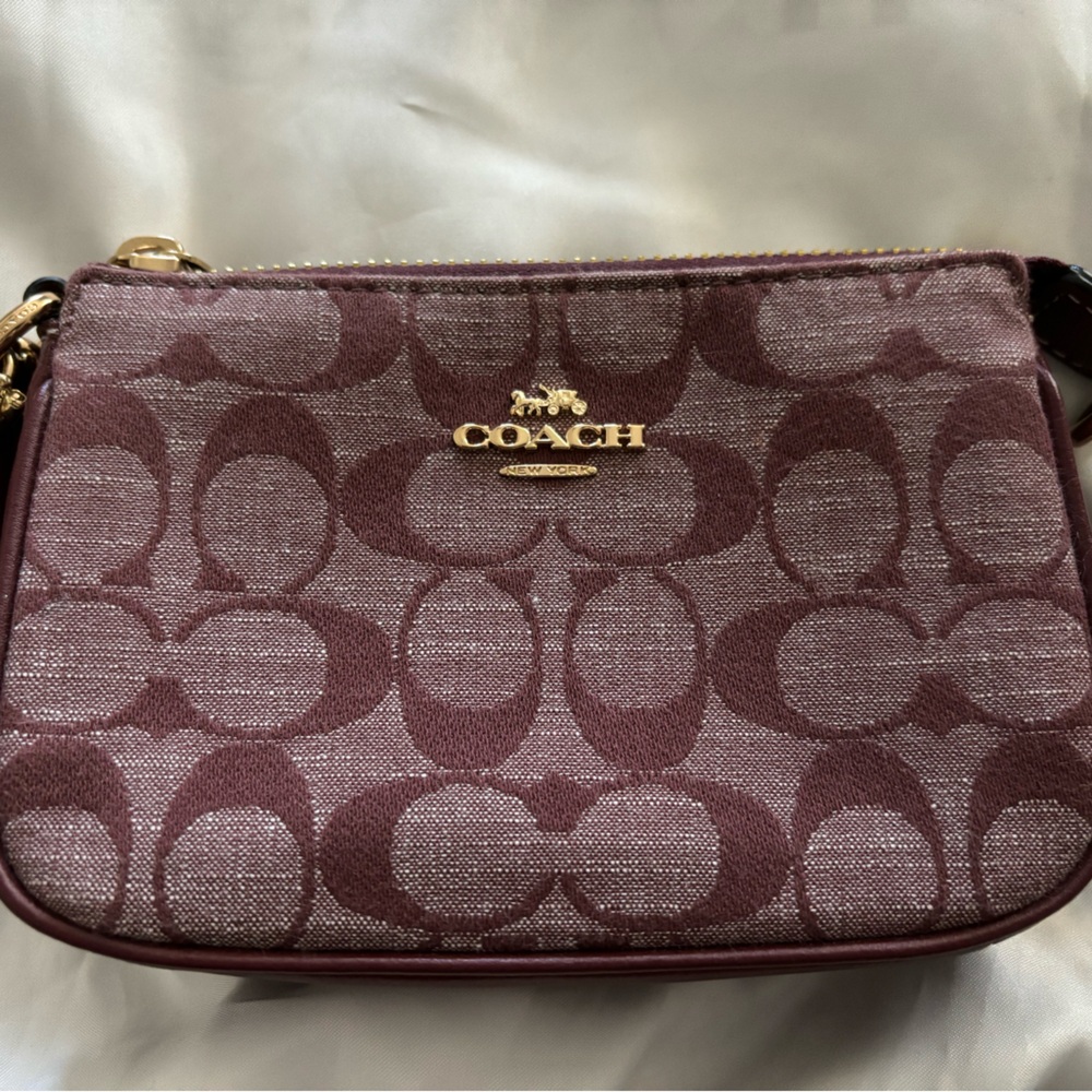Coach Maroon Signature Nolita 15